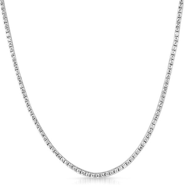 2.8mm Premium Cz Tennis Choker White Gold Color - RKSCART