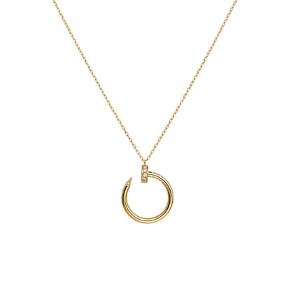 Nail Necklace 18k Gold