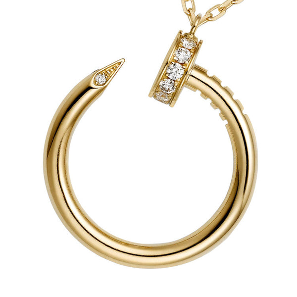 Nail Necklace 18k Gold