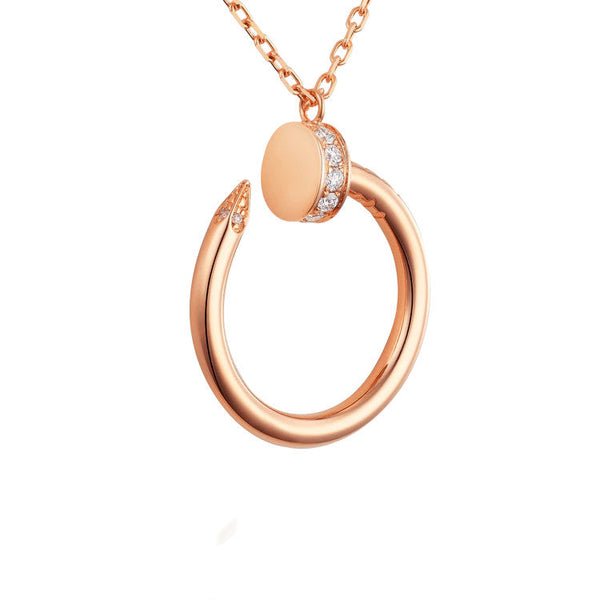 Nail Necklace 18k Rose Gold