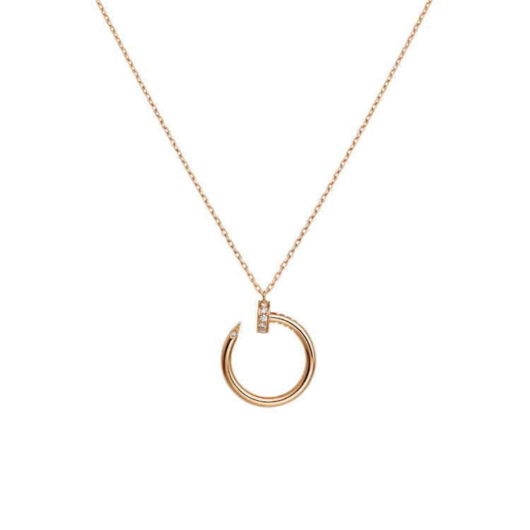 Nail Necklace 18k Rose Gold