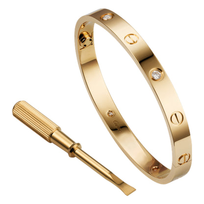 Love Bangle cz 18k Gold