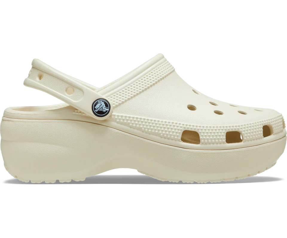 "Crocs  Classic Platform Clog bone "