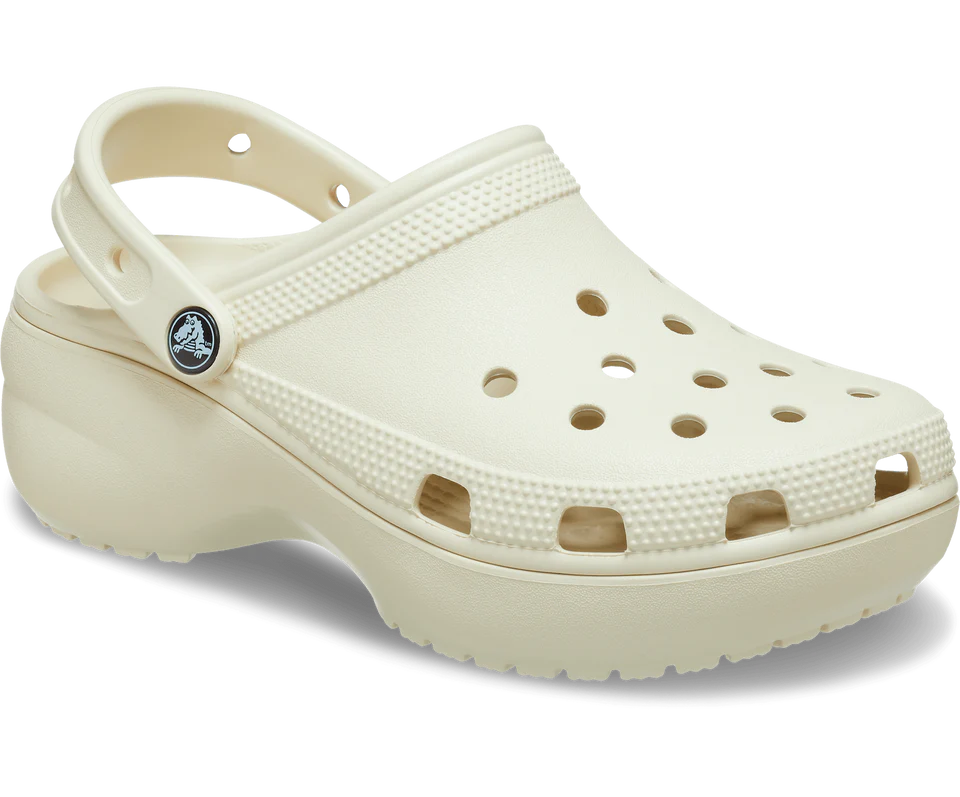 "Crocs  Classic Platform Clog bone "