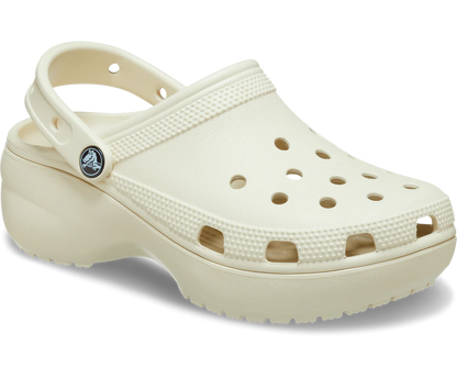 "Crocs  Classic Platform Clog bone "