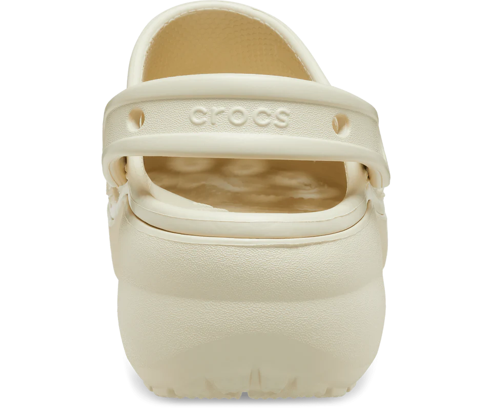 "Crocs  Classic Platform Clog bone "