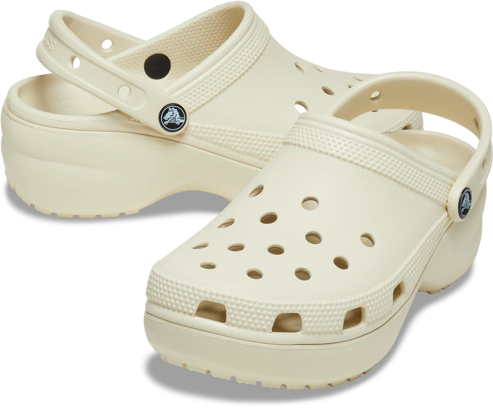 "Crocs  Classic Platform Clog bone "