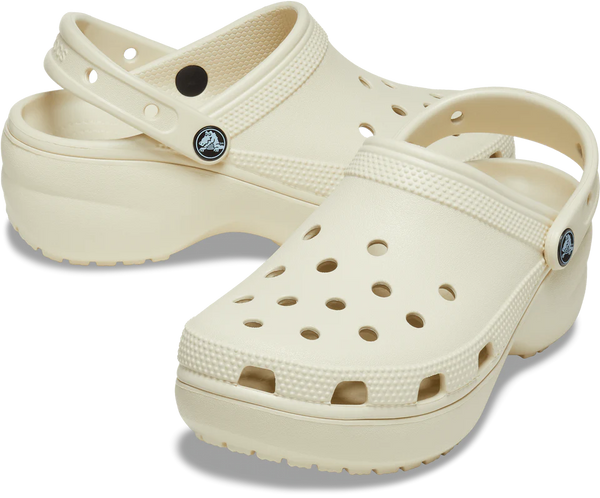 "Crocs  Classic Platform Clog bone "