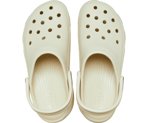 "Crocs  Classic Platform Clog bone "