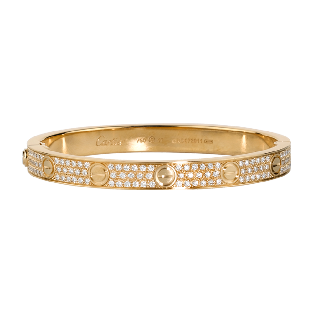 Love Bangle cz 18k Gold