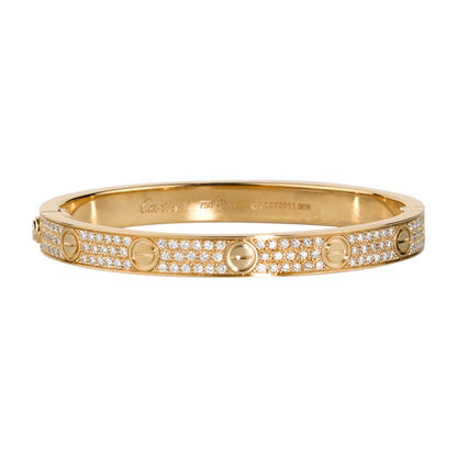 Love Bangle cz 18k Gold